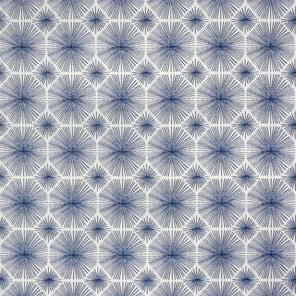 Sample of Silver State Sunbrella Sparkler Indigo Roman Holidays Collection Upholstery Fabric