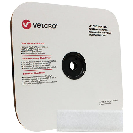 1 inch (25mm) Velcro Loop - White - Outdoor Fabric Central