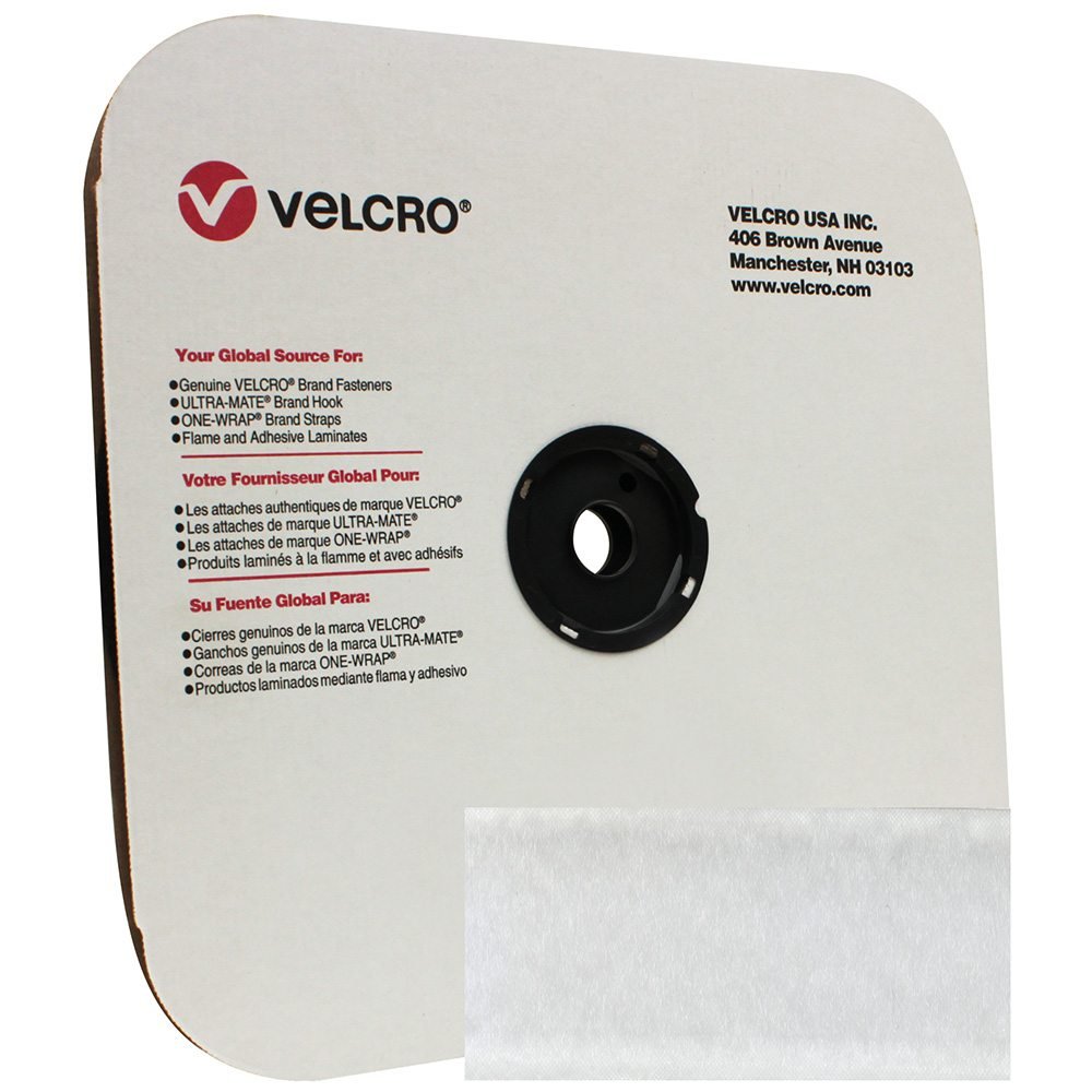 1.5 inch (38mm) Velcro Loop - White - Outdoor Fabric Central