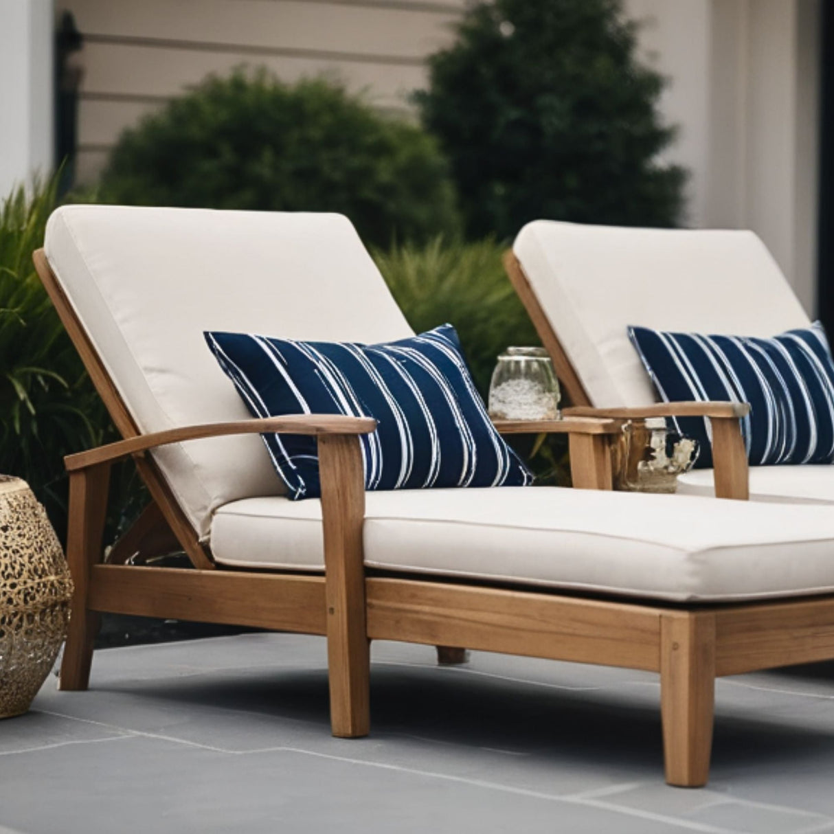 Custom Chaise Cushions Made With Sunbrella