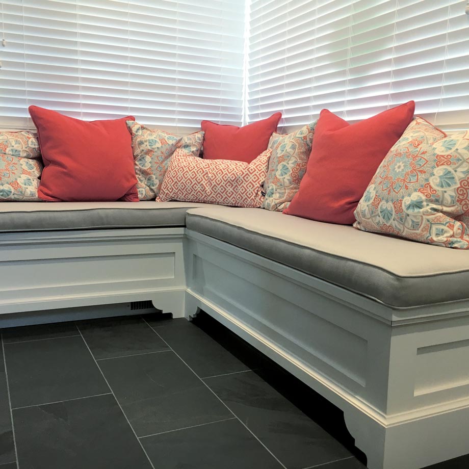 Custom Breakfast Nook Cushions Made With Sunbrella Fabric