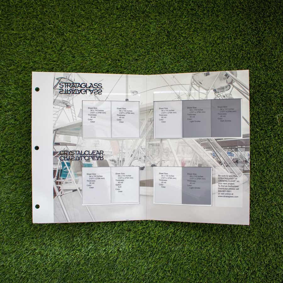 By The Sheet (5 sheets) Strataglass Clear Vinyl 40 gauge x 54 inches x 110 inches Clear - Outdoor Fabric Central