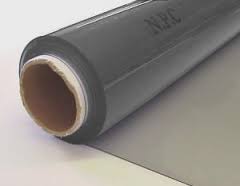 By the Yard - Super 2 Smoke - Clear Vinyl 20 Gauge x 54 inches w/ paper Light Smoke - Outdoor Fabric Central