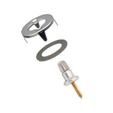 Common Sense Turn Button Fastener Set - Cloth - to - Surface (Nickel - Plated Brass) - Outdoor Fabric Central