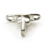 Common Sense Turn Button w/Two Screw Holes 91 - XB - 78322 - 2A Nickel - Plated Brass 1000 pack - Outdoor Fabric Central