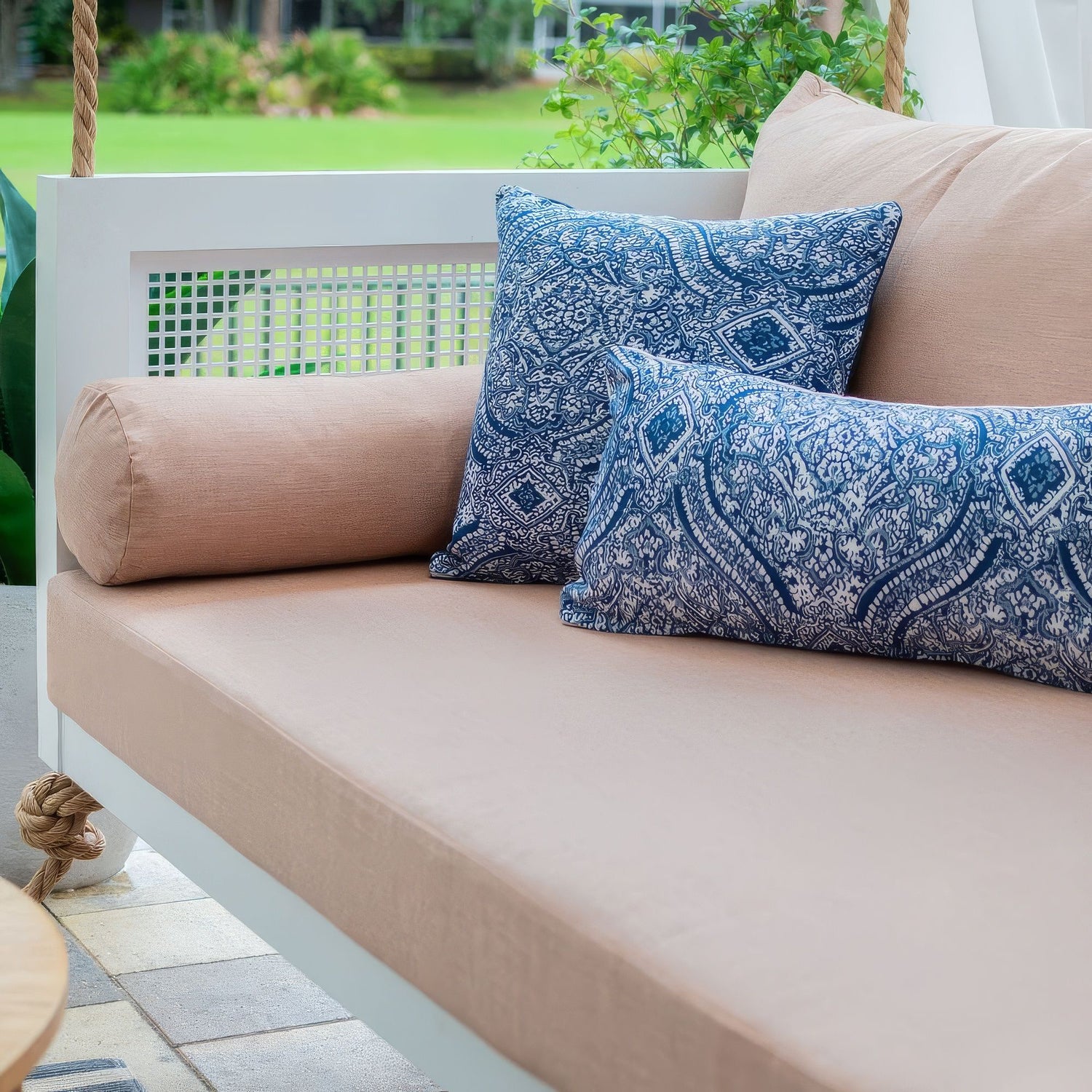 Crib Size Sunbrella Porch Swing Bed Cushion Cover Bundle (52X28) - Outdoor Fabric Central