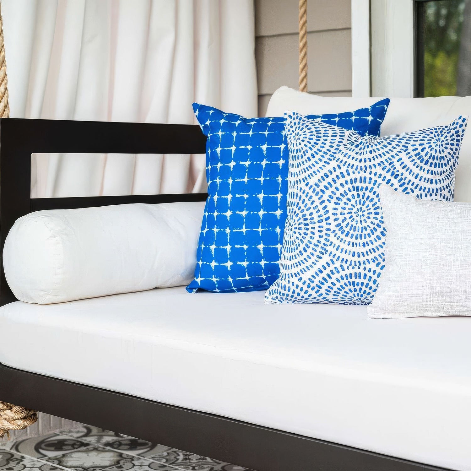 Crib Size Sunbrella Porch Swing Bed Cushion Cover Bundle (52X28) - Outdoor Fabric Central