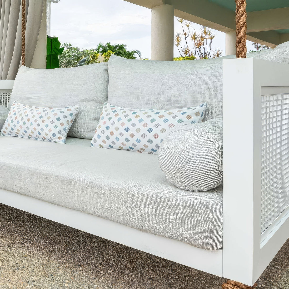 Crib Size Sunbrella Porch Swing Bed Cushion Cover Bundle (52X28) - Outdoor Fabric Central