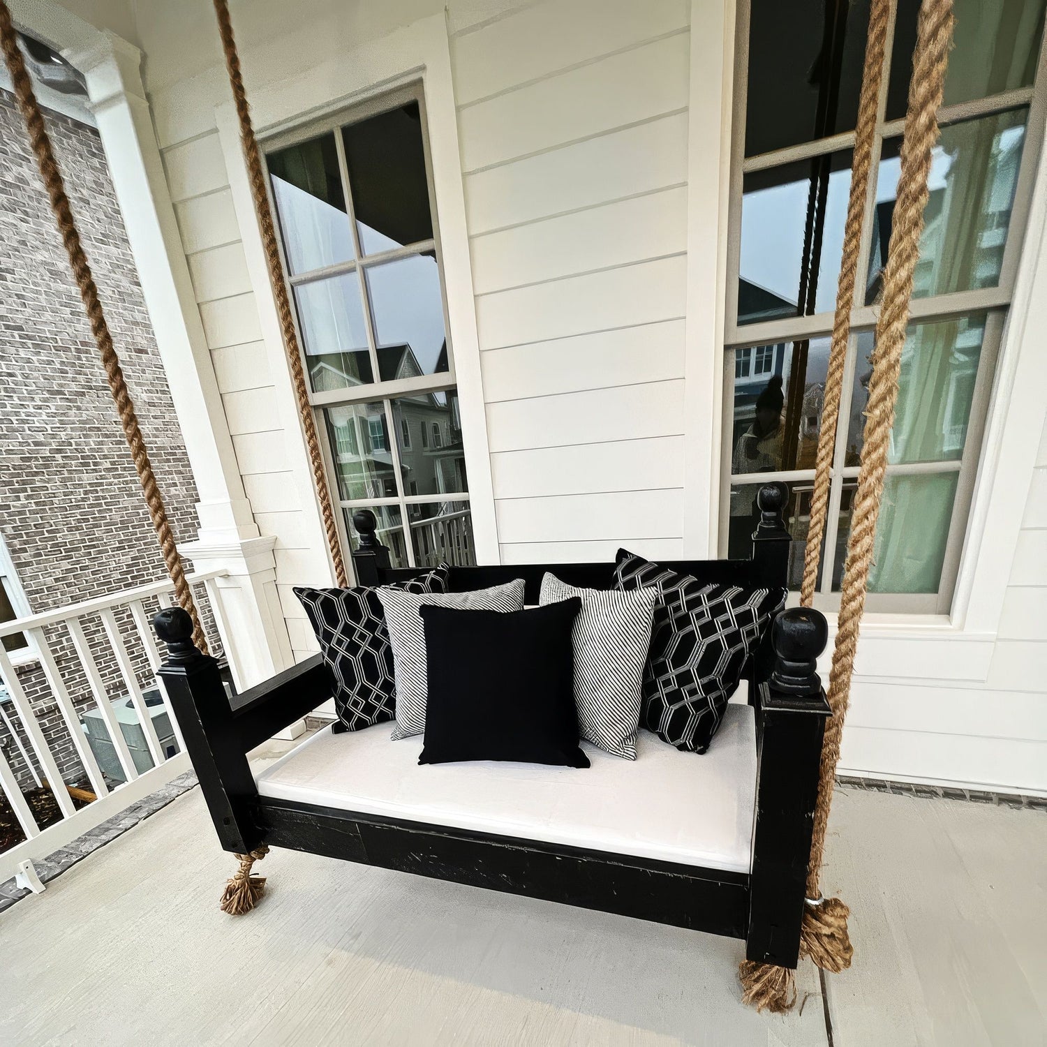 Curated Swing Bed Cushion Bundle - Triple C Farmhouse Set - Sunbrella Cushion Set - Outdoor Fabric Central