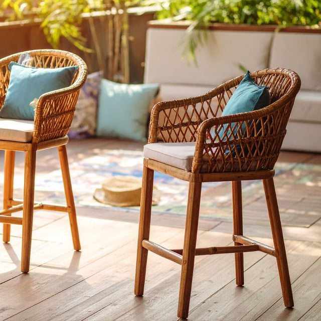 Custom Barstool Cushions - Outdoor Fabric Central