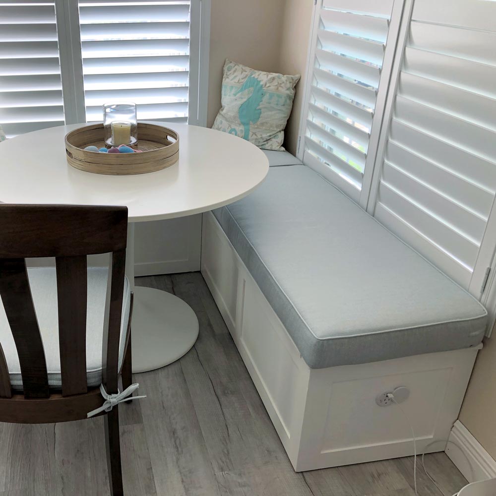 Custom Breakfast Nook Cushions Made With Sunbrella Fabric