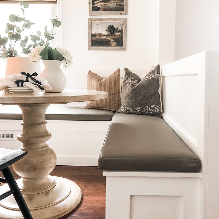 Custom Breakfast Nook Cushions - Outdoor Fabric Central