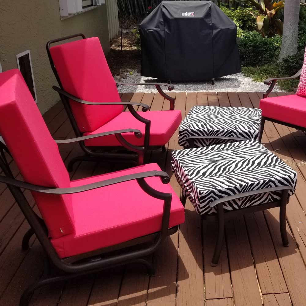 Custom Ottoman Cushions - Outdoor Fabric Central