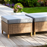 Custom outdoor ottoman cushion