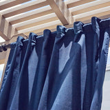 Custom Size Indoor/Outdoor Sunbrella Drapery Curtains with Back Tabs - Outdoor Fabric Central