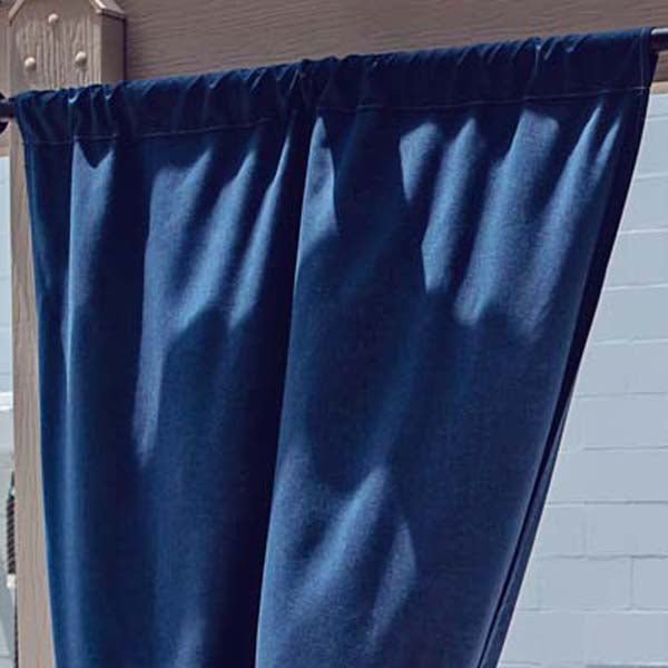 Custom Size Indoor/Outdoor Sunbrella Drapery Curtains with Rod Pocket - Outdoor Fabric Central
