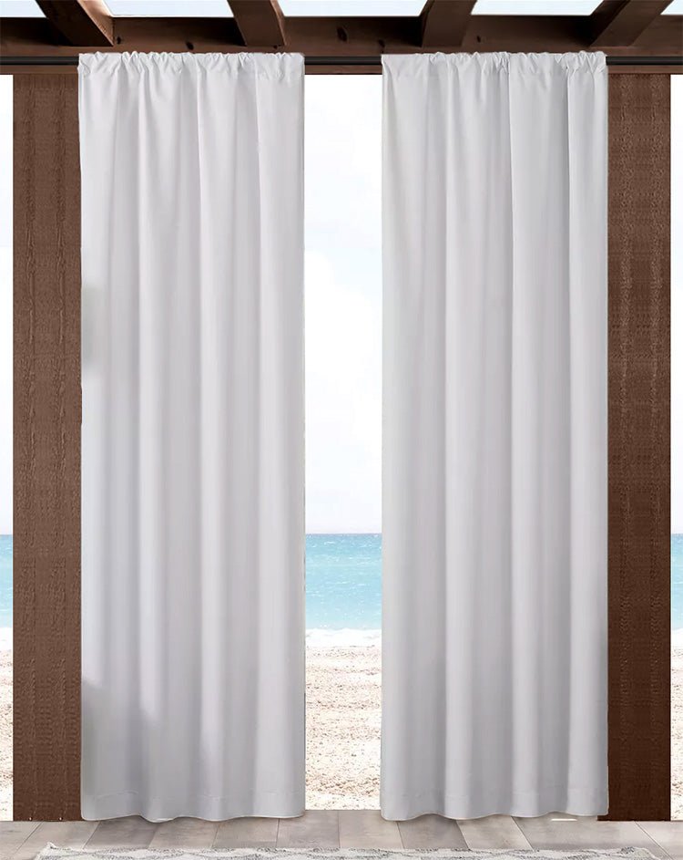 Custom Size Indoor/Outdoor Sunbrella Drapery Curtains with Rod Pocket - Outdoor Fabric Central