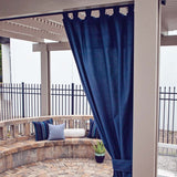Custom Size Indoor/Outdoor Sunbrella Drapery Curtains with Tab Tops - Outdoor Fabric Central