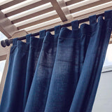 Custom Size Indoor/Outdoor Sunbrella Drapery Curtains with Tab Tops - Outdoor Fabric Central