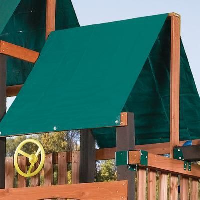 Custom Size Sunbrella Fabric Playset Canopy with Snap Fasteners - Outdoor Fabric Central