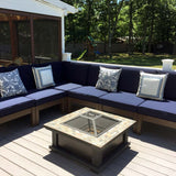 Navy Blue Outdoor Sofa Cushions made with Sunbrella Fabric