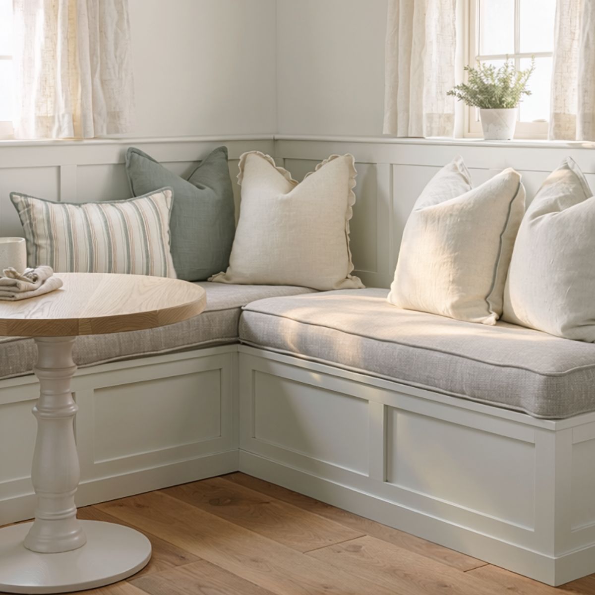 Custom nook bench cushions