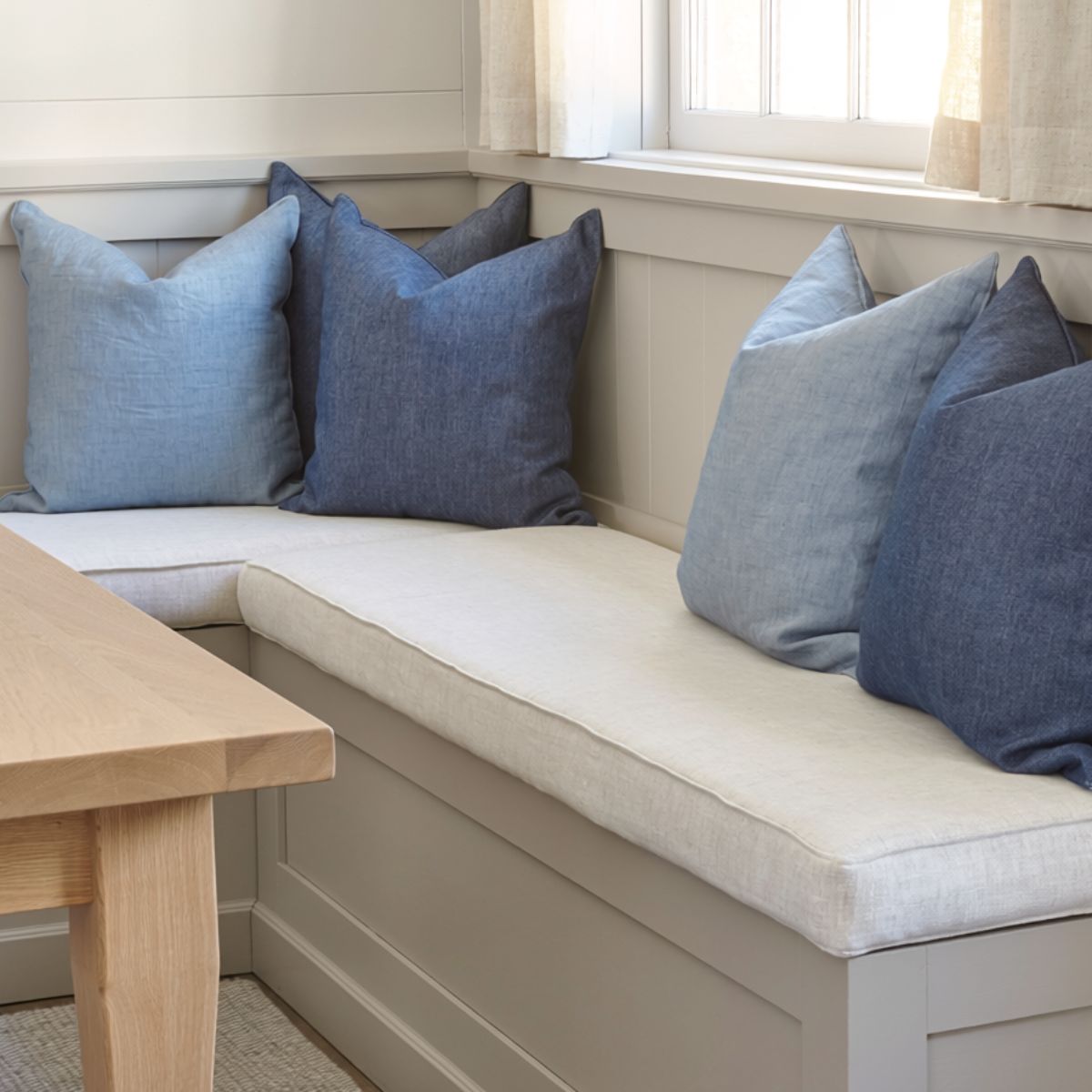Custom bench nook cushions