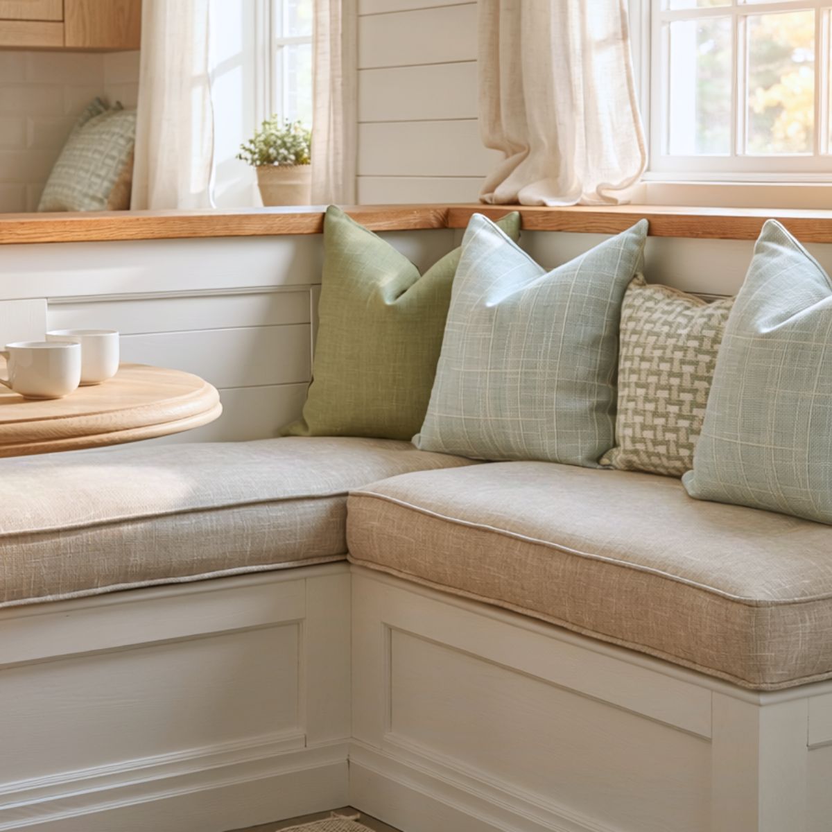 Custom Breakfast Nook Cushions - Outdoor Fabric Central