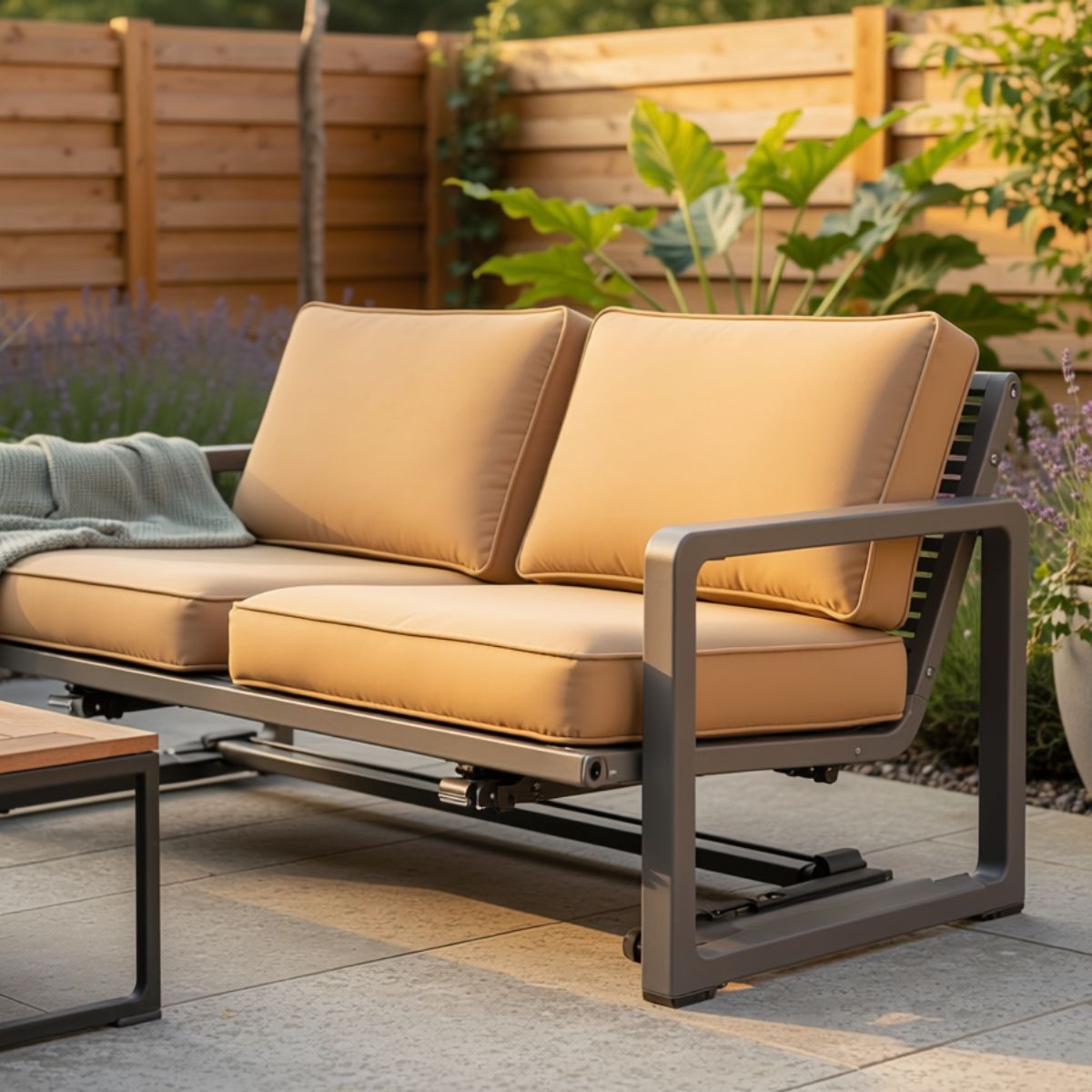 Outdoor glider swing cushions