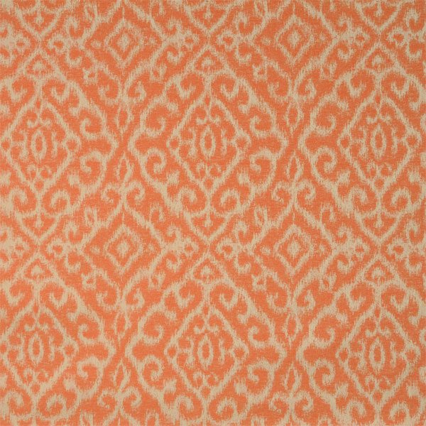 Sample of Silver State Sunbrella Macau Tangerine Savannah Collection Upholstery Fabric