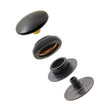 DOT Baby Durable Snap Fastener Set - Cloth - to - Cloth (Matte Black) 0.179 inch Post - Outdoor Fabric Central
