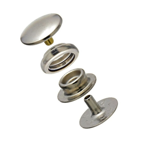 DOT Baby Durable Snap Fastener Set - Cloth - to - Cloth (Nickel - Plated Brass) 0.229 inch Post - Outdoor Fabric Central