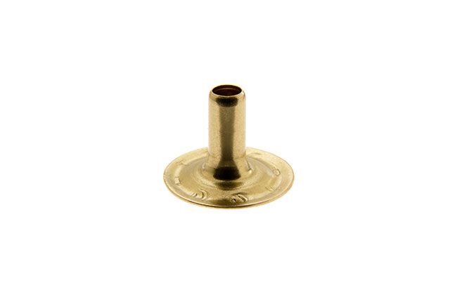 DOT Durable and Pull - the - DOT Post 93 - BS - 10414 - 1D Bright Brass 3/8 inch 100 pack - Outdoor Fabric Central