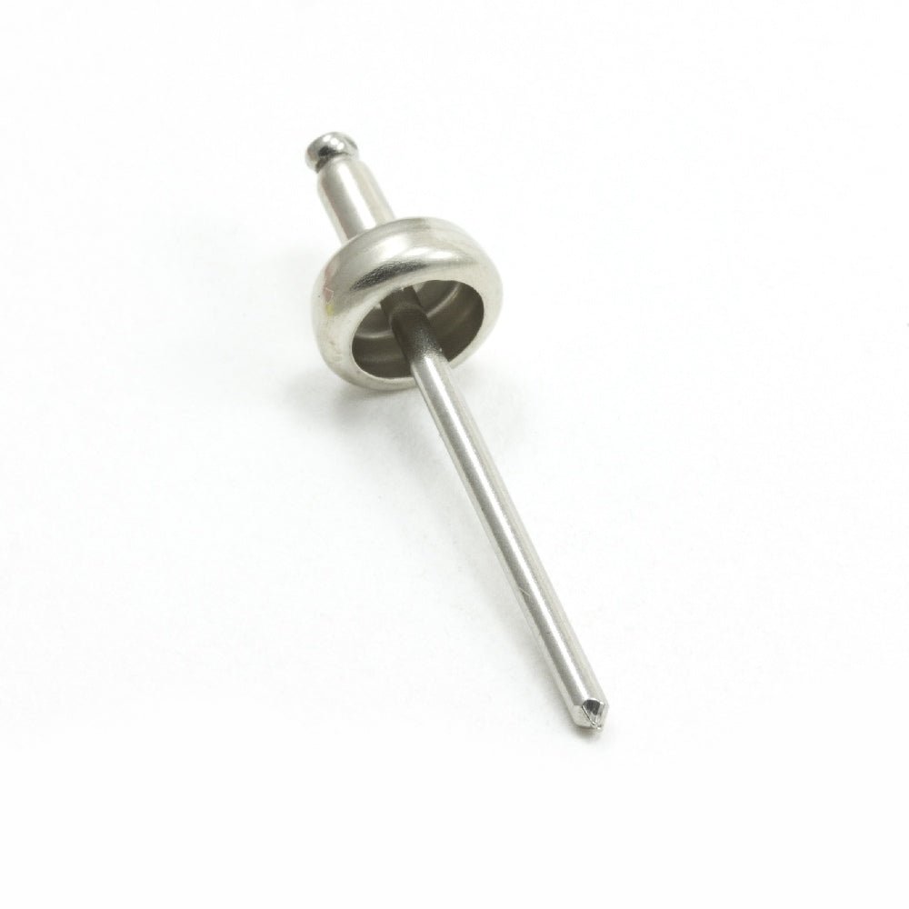 DOT Durable Blind Rivet Stud 93 - X8 - 10314 - 1A Nickel - Plated Brass / Stainless Steel Mandrel 100 pack - Outdoor Fabric Central