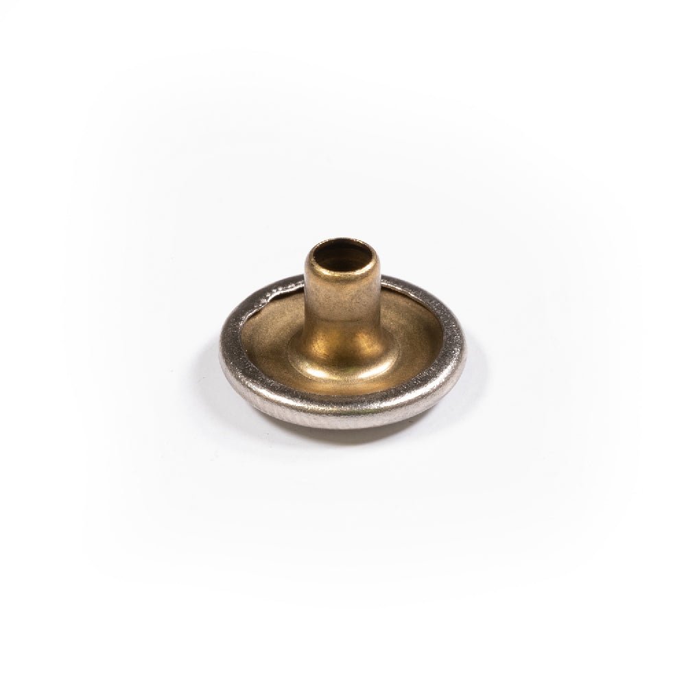 DOT Durable Cap 93 - X2 - 10129 - 1A Short Barrel Nickel - Plated Brass 3/16 inch 100 pack - Outdoor Fabric Central