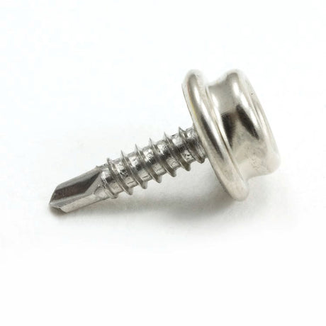 DOT Durable Screw Stud 93-X8-103017-1A Nickel-Plated Brass / Stainless Steel Teks Screw 5/8 inch 100 pack