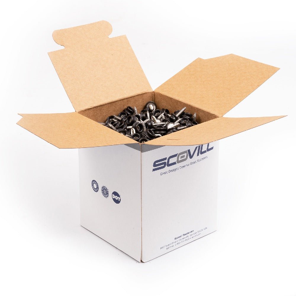DOT Durable Screw Stud 93 - X8 - 103937 - 1C Government Black Brass / Stainless Steel Screw 5/8 inch 100 pack - Outdoor Fabric Central