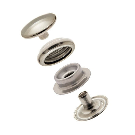 DOT Durable Snap Fastener Set - Cloth - to - Cloth (Stainless Steel) - Outdoor Fabric Central