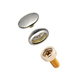 DOT Durable Snap Fastener Set - Cloth - to - Surface (Nickel - Plated Brass) 5/8 inch Screw Stud - Outdoor Fabric Central