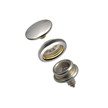 DOT Durable Snap Fastener Set - Cloth - to - Surface (Nickel - Plated Brass / Stainless Steel) - Outdoor Fabric Central