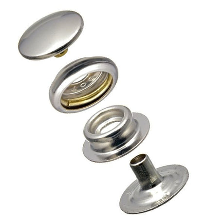 DOT Durable Snap Fastener Set - Fabric - to - Fabric (Nickel - Plated Brass) - Outdoor Fabric Central