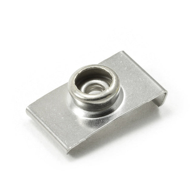 DOT Durable Windshield Clip 93 - XX - 10391 - 1A Nickel - Plated Brass Stud / Stainless Steel Clip 7/8 inch 100 pack - Outdoor Fabric Central