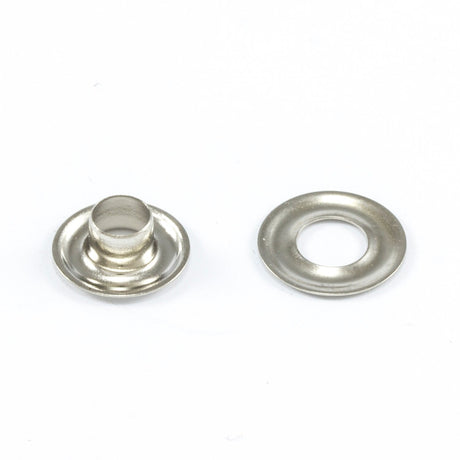 DOT Grommet with Plain Washer #00 (201070051831TXG) Nickel-Plated Brass 3/16 inch 1-gross
