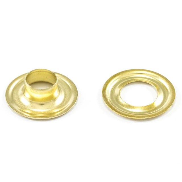 DOT Grommet with Plain Washer #1 (200070150001TXG) Bright Brass 9/32 inch 1-gross
