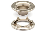 DOT Rolled Rim Grommet with Spur Washer 0 (20 - 007R051831XG) Nickel - Plated Brass 9/32 inch 1 - gross - Outdoor Fabric Central