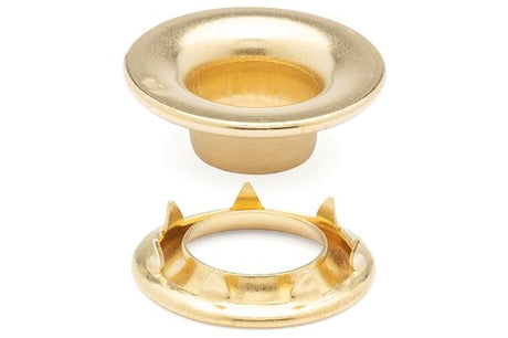 DOT Rolled Rim Grommet with Spur Washer 3 (20 - 007R350001XG) Brass 15/32 inch 1 - gross - Outdoor Fabric Central