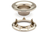 DOT Rolled Rim Grommet with Spur Washer 3 (20 - 007R351831XG) Nickel - Plated Brass 15/32 inch 1 - gross - Outdoor Fabric Central