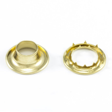 DOT Rolled Rim Grommet with Spur Washer 5 (20 - M07R550001TXG) Brass 5/8 inch 1 - gross - Outdoor Fabric Central