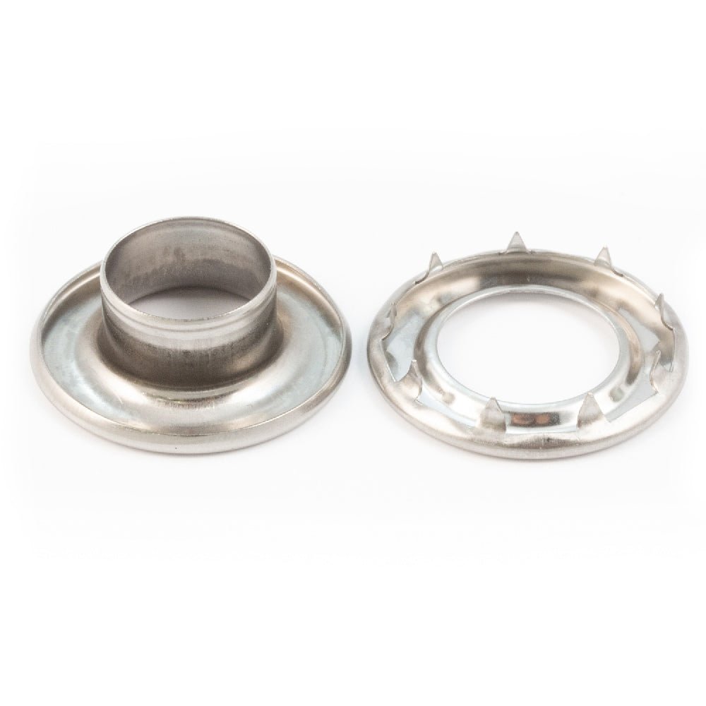 DOT Rolled Rim Grommet with Spur Washer 5 (20MNS77550001XG) Stainless Steel 5/8 inch 1 - gross - Outdoor Fabric Central