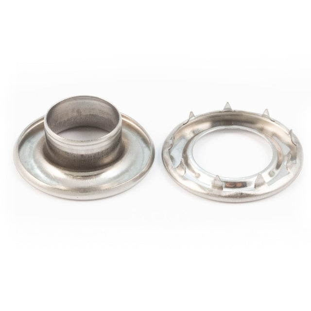 DOT Rolled Rim Grommet with Spur Washer 5 (20MNS77550001XG) Stainless Steel 5/8 inch 1 - gross - Outdoor Fabric Central